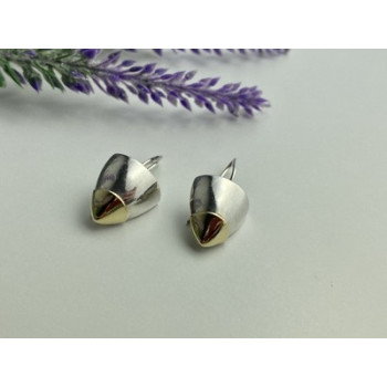Vintage 925 Sterling Silver Gold Plated Earrings