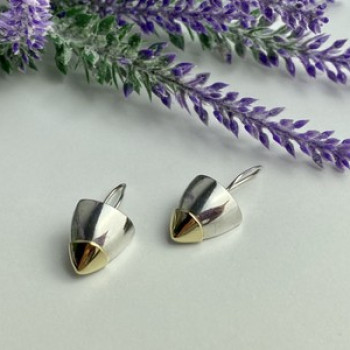 Vintage 925 Sterling Silver Gold Plated Earrings