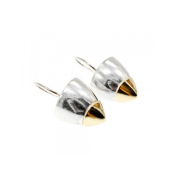Vintage 925 Sterling Silver Gold Plated Earrings