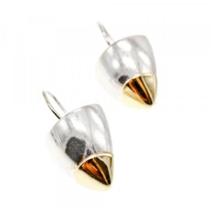 Vintage 925 Sterling Silver Gold Plated Earrings