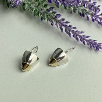 Vintage 925 Sterling Silver Gold Plated Earrings