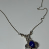 925 Sterling Silver Lapis Lazuli Necklace Length 19 In