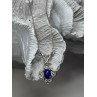 925 Sterling Silver Lapis Lazuli Necklace Length 19 In