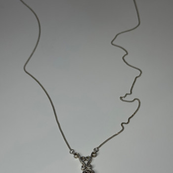925 Sterling Silver Lapis Lazuli Necklace Length 19 In