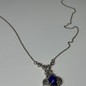 925 Sterling Silver Lapis Lazuli Necklace Length 19 In