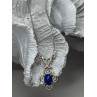 925 Sterling Silver Lapis Lazuli Necklace Length 19 In
