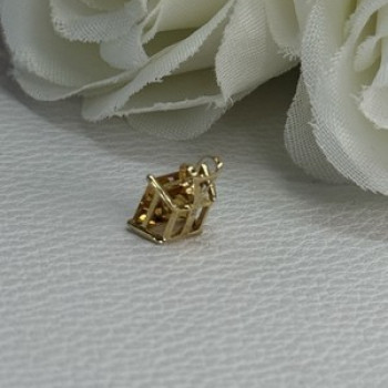 10K YELLOW GOLD CITRINE PENDANT LENGTH 0.40 INCH