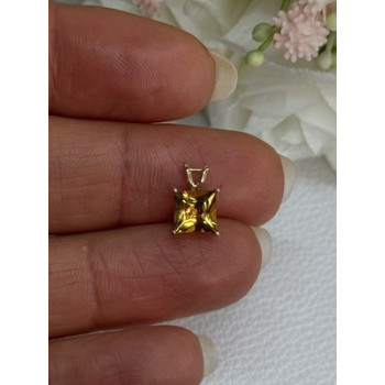 10K YELLOW GOLD CITRINE PENDANT LENGTH 0.40 INCH