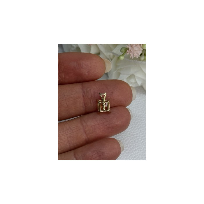 10K YELLOW GOLD CITRINE PENDANT LENGTH 0.40 INCH