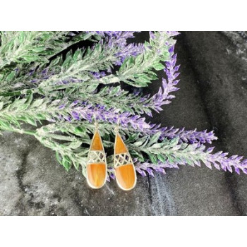 Vintage 925 Sterling Silver Agate Earrings