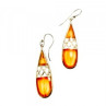 Vintage 925 Sterling Silver Agate Earrings
