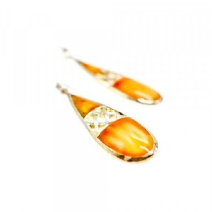 Vintage 925 Sterling Silver Agate Earrings