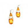Vintage 925 Sterling Silver Agate Earrings