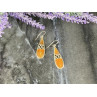 Vintage 925 Sterling Silver Agate Earrings