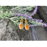 Vintage 925 Sterling Silver Agate Earrings