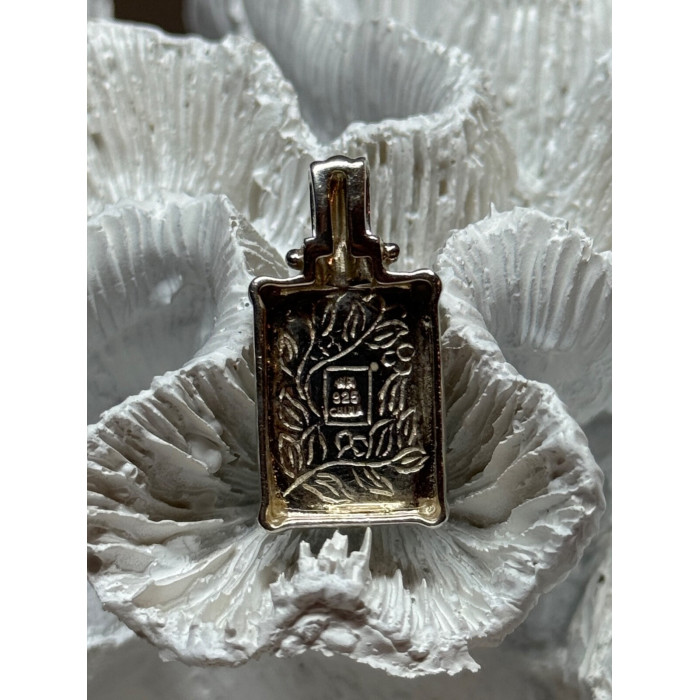 925 Sterling Silver Turquoise Pendant Length 1.3 Inch