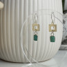925 Sterling Silver Malachite Earrings