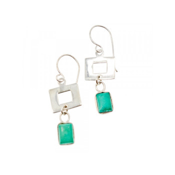 925 Sterling Silver Malachite Earrings