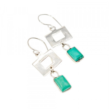 925 Sterling Silver Malachite Earrings