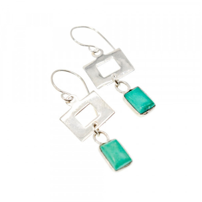 925 Sterling Silver Malachite Earrings
