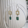 925 Sterling Silver Malachite Earrings