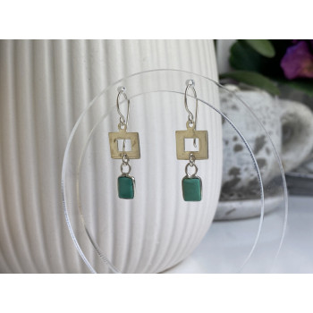925 Sterling Silver Malachite Earrings