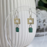 925 Sterling Silver Malachite Earrings