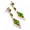 925 Sterling Silver Gold Plated Emerald Earrings
