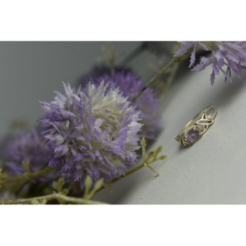 925 Sterling Silver Purple Tourmaline Ring Size 6.5