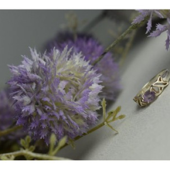 925 Sterling Silver Purple Tourmaline Ring Size 6.5