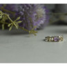 925 Sterling Silver Purple Tourmaline Ring Size 6.5