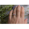 925 Sterling Silver Purple Tourmaline Ring Size 6.5