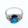 925 Sterling Silver Sapphire & Iolite Ring Size 8.5