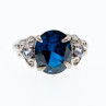 925 Sterling Silver Sapphire & Iolite Ring Size 8.5