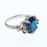 925 Sterling Silver Sapphire & Iolite Ring Size 8.5
