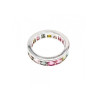 925 Sterling Silver Multi Gemstones Ring Size 8.5