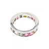 925 Sterling Silver Multi Gemstones Ring Size 8.5