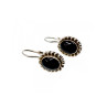 Vintage 925 Sterling Silver Onyx Earrings