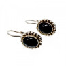 Vintage 925 Sterling Silver Onyx Earrings