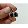 Vintage 925 Sterling Silver Onyx Earrings