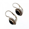 Vintage 925 Sterling Silver Onyx Earrings