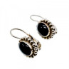 Vintage 925 Sterling Silver Onyx Earrings