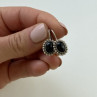 Vintage 925 Sterling Silver Onyx Earrings