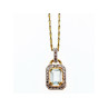 925 STERLING SILVER GOLD PLATED TOPAZ CHAIN WITH PENDANT