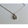 925 STERLING SILVER GOLD PLATED TOPAZ CHAIN WITH PENDANT