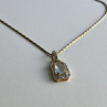 925 Sterling Silver Gold Plated Topaz Chain With Pendant