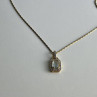 925 Sterling Silver Gold Plated Topaz Chain With Pendant