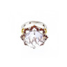925 Sterling Silver With Gilding Morganite & Garnet 