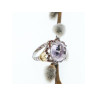 925 Sterling Silver With Gilding Morganite & Garnet 