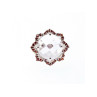 925 Sterling Silver With Gilding Morganite & Garnet 